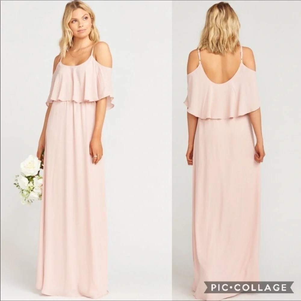 Show Me Your Mumu Caitlin Ruffle Maxi Dress Gown M